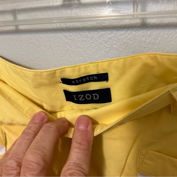 IZOD Yellow With White Trim Athletic Shorts Skorts With Shorts Size 8 Stretch - Picture 3 of 7